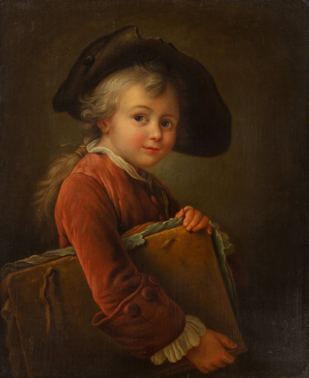 View full screen - View 1 of Lot 519. A young boy with a portfolio.