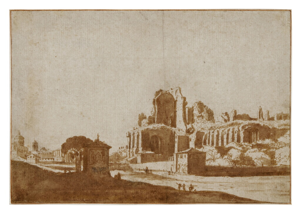 View full screen - View 1 of Lot 209. View of the Palatine with Circus Maximus, Rome.