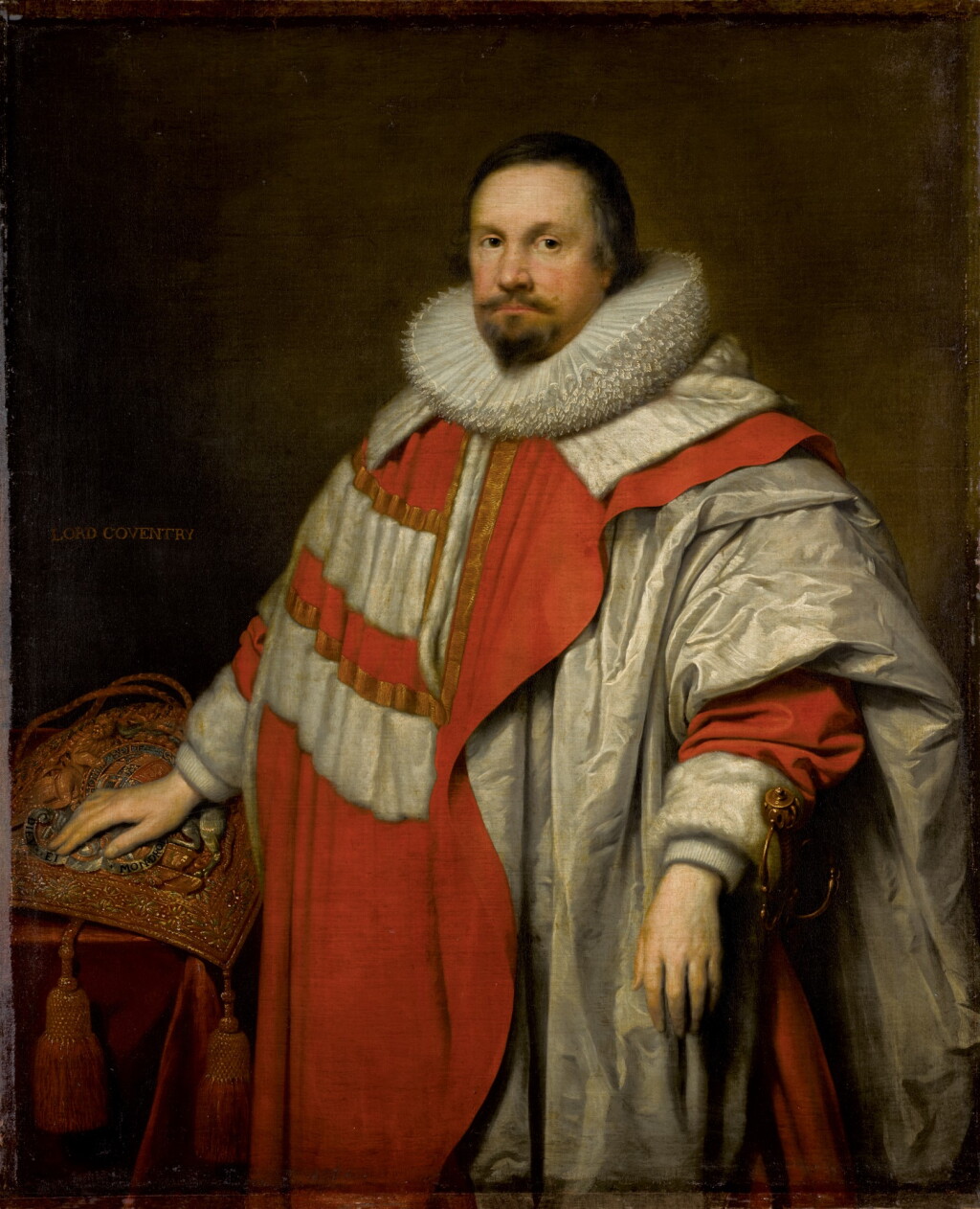 Voir en plein écran - Voir 1 du lot 64. CORNELIUS JOHNSON | Portrait of Thomas, 1st Baron Coventry (1578-1640), Lord Keeper of the Great Seal.