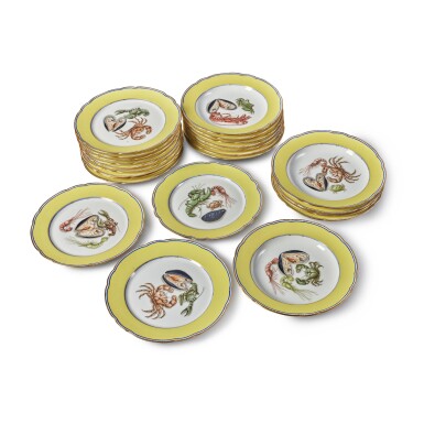 View full screen - View 1 of Lot 470. A Paris Porcelain 'Crustacean' Part-Service, 19th Century.