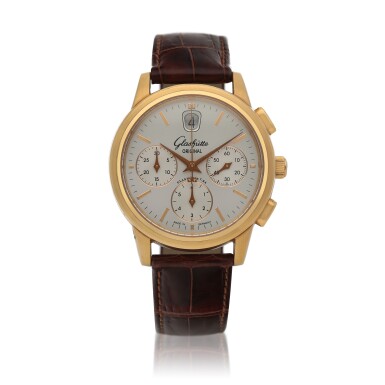 View full screen - View 1 of Lot 539. Senator Chronometer, Ref. 3932121204 Yellow gold chronograph wristwatch with date Circa 2002.