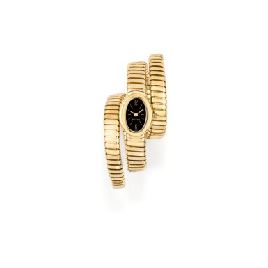 View full screen - View 1 of Lot 58. MONTRE-BRACELET DE DAME OR, "SERPENTI", BULGARI | LADY'S GOLD WRISTWATCH, 'SERPENTI', BULGARI.