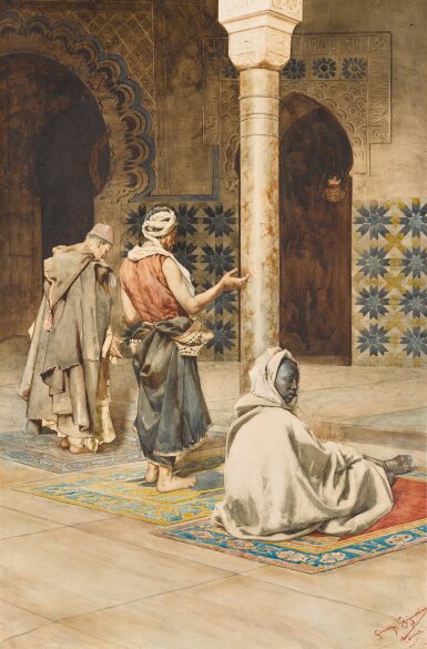 View full screen - View 1 of Lot 35. Prayer in the Mosque.