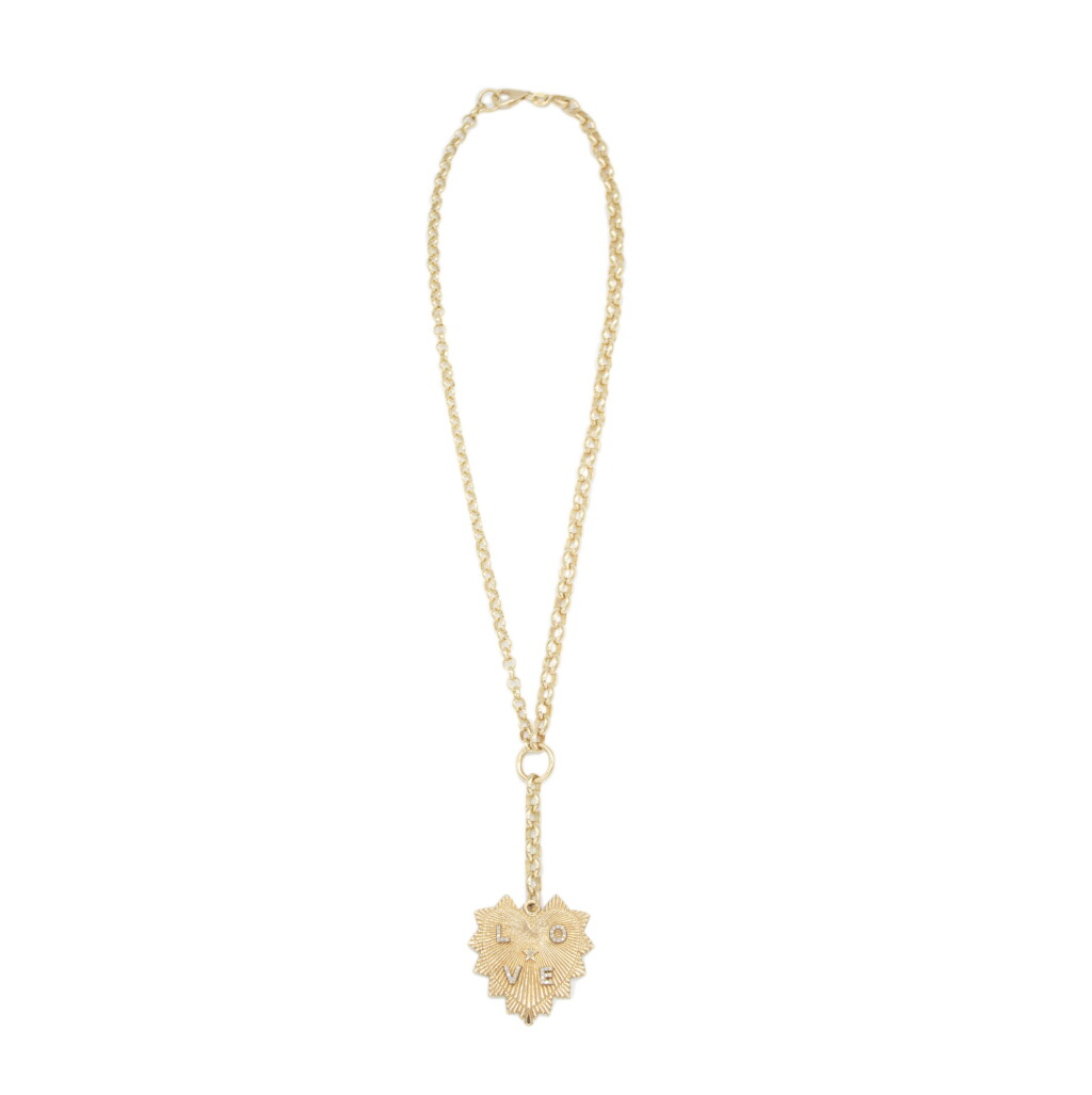 View full screen - View 1 of Lot 17. Foundrae | 18 Karat Gold and Diamond 'Heart Token' Pendant-Necklace.