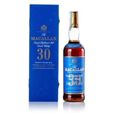 View full screen - View 1 of Lot 5. The Macallan 30 Year Old Sherry Oak Blue Box 43.0 abv NV (1 BT 70cl).
