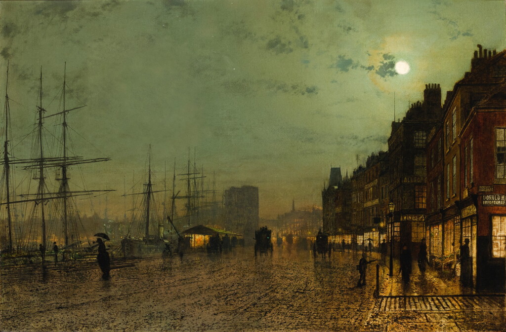 View full screen - View 1 of Lot 26. JOHN ATKINSON GRIMSHAW | GLASGOW DOCKS.