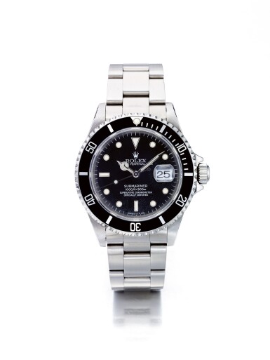 View full screen - View 1 of Lot 15. ROLEX | SUBMARINER REF 16610, A STAINLESS STEEL AUTOMATIC CENTER SECONDS WRISTWATCH WITH BRACELET CIRCA 1994.