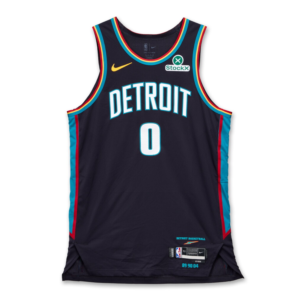View full screen - View 1 of Lot 18. Jalen Duren Detroit Pistons 2025-2026 Game Issued City Edition Jersey .