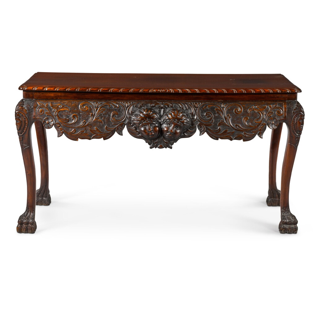 View full screen - View 1 of Lot 14. An Irish George II style mahogany side table.