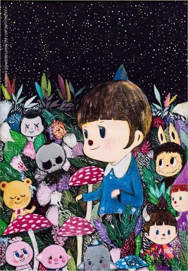 View full screen - View 1 of Lot 88. The Boy Who Drank Stars Limited Edition Exhibition Poster | 「喝下星星的男孩」限量展覽海報.