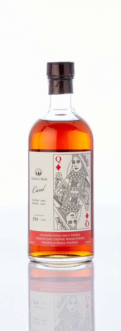 View full screen - View 1 of Lot 6252. 羽生 Hanyu Ichiro’s Malt Card Series Queen Of Diamonds 58.0 abv NV (1 BT70).