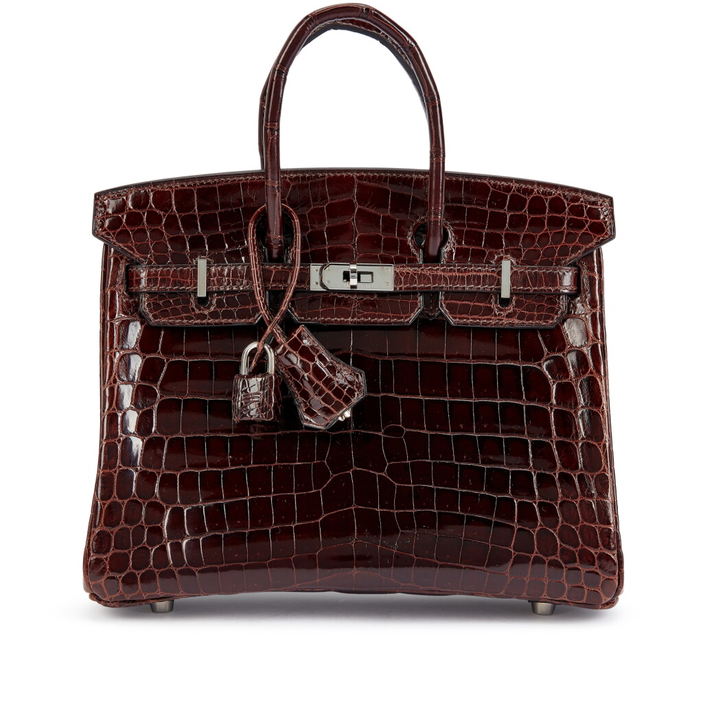 View full screen - View 1 of Lot 3087. Cocoan Shiny Niloticus Crocodile Birkin 25 Palladium Hardware, 2008.
