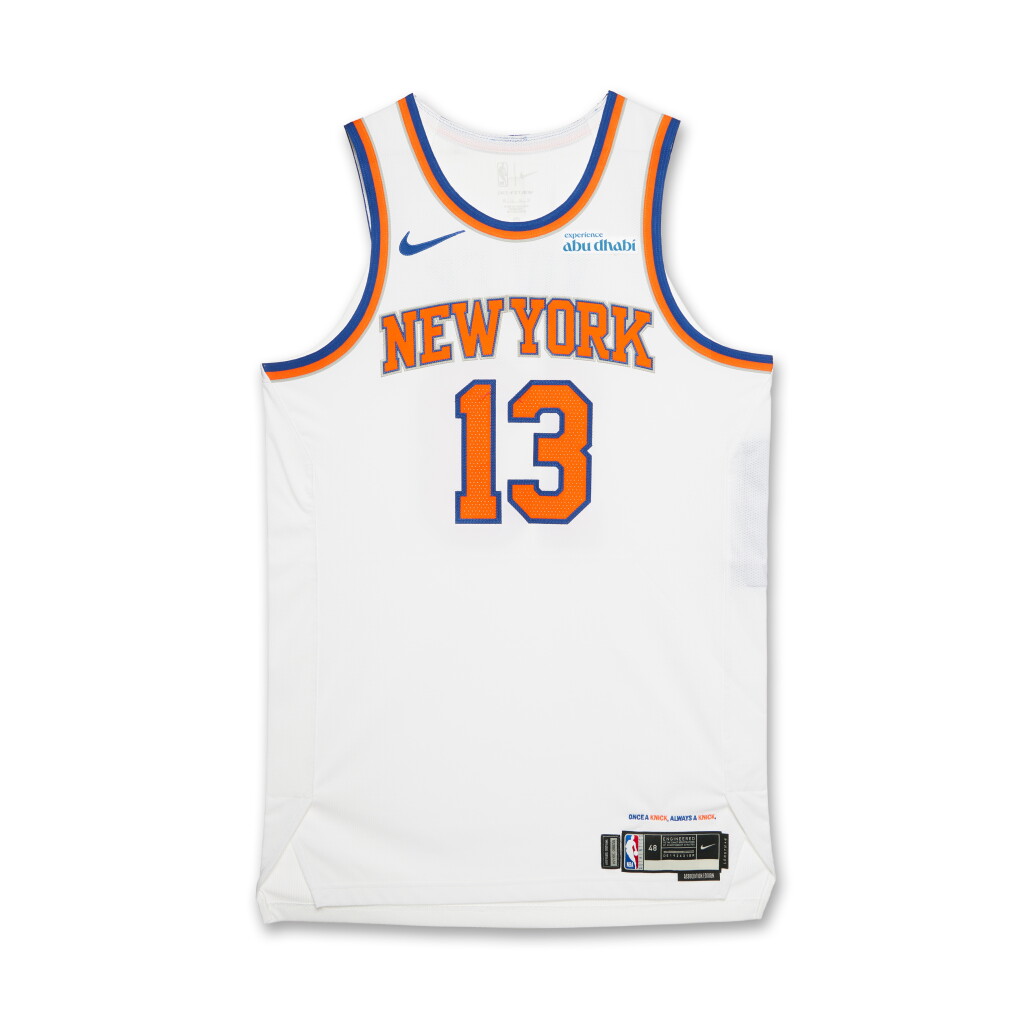View full screen - View 1 of Lot 102. Tyler Kolek New York Knicks 2024-2025 Kia NBA Tip-Off Game Issued Association Edition Jersey | Probable Wear.