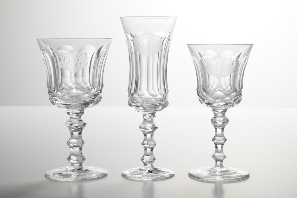 View full screen - View 1 of Lot 131. A Waterford Crystal 'Royal Tara'-Pattern Cut and Etched 'K.G.C.' Monogrammed Glass Table Service, Second Half-20th Century.