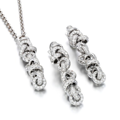 View full screen - View 1 of Lot 20. Diamond demi-parure .