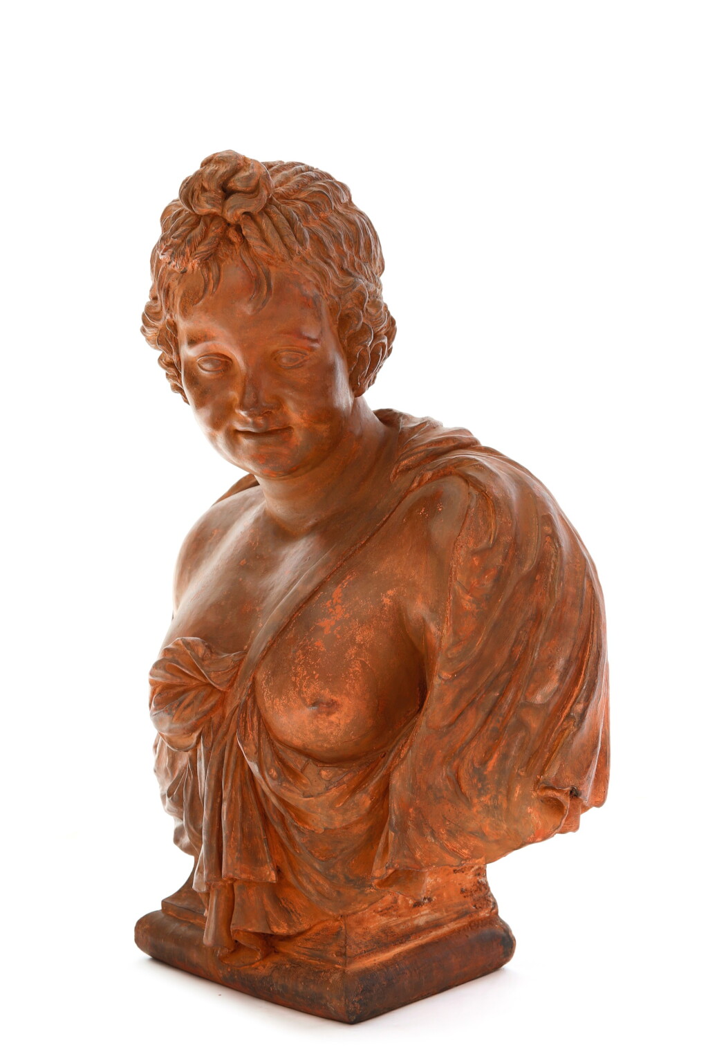 View full screen - View 1 of Lot 120. ATTRIBUTED TO LUCAS FAYDHERBE | BUST OF A BACCHANTE | ATTRIBUÉ À LUCAS FAYDHERBE | BUSTE DE BACCHANTE.