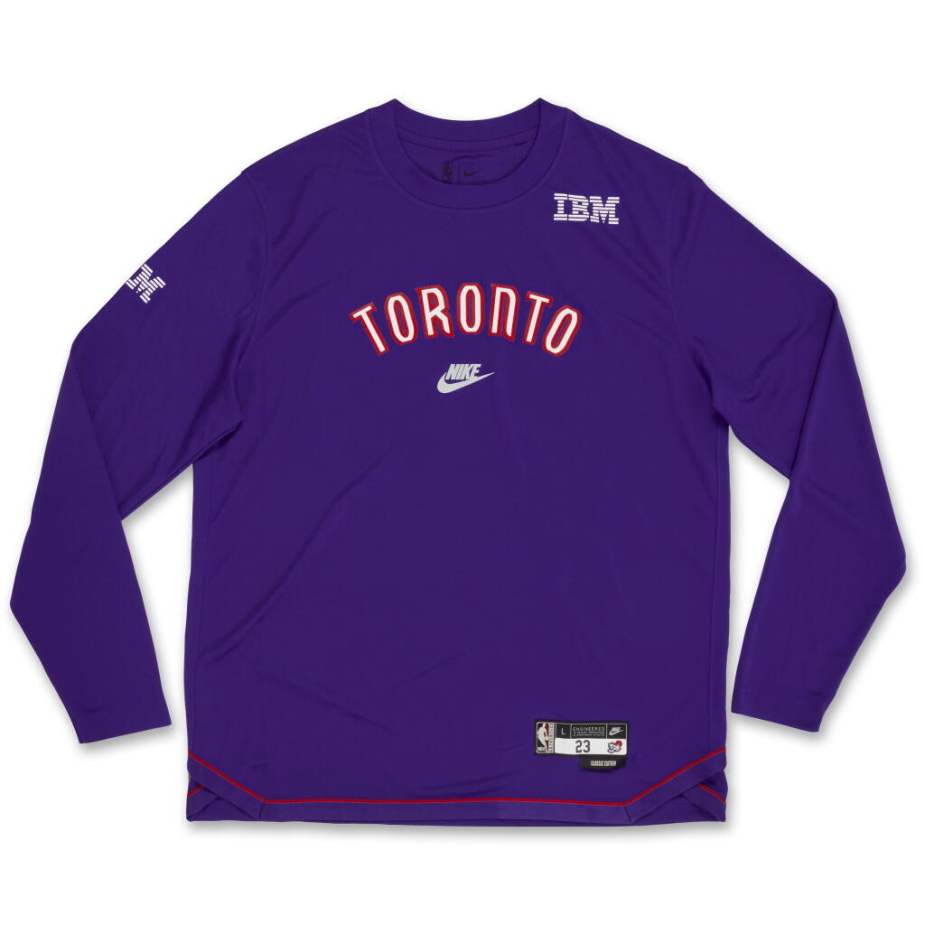 View full screen - View 1 of Lot 164. Jamal Shead Toronto Raptors 2024-2025 Game Worn Classic Edition Warmup Top .