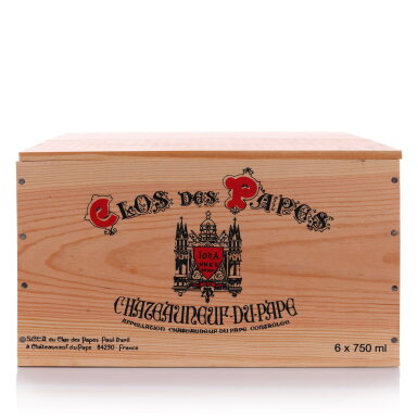 View full screen - View 1 of Lot 646. Châteauneuf du Pape, Rouge 2019 Clos des Papes (6 BT).