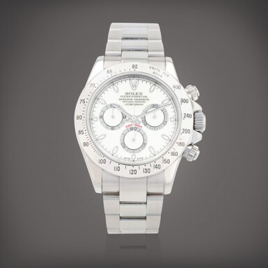 View full screen - View 1 of Lot 134. 'Panna' Daytona, reference 116520 Montre bracelet en acier avec chronographe | Stainless steel chronograph wristwatch with bracelet Vers 2000 | Circa 2000.