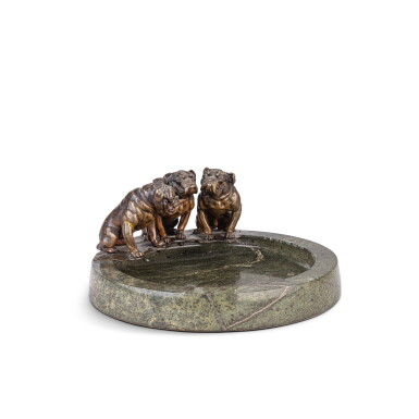 View full screen - View 1 of Lot 673. A green marble and patinated-bronze cup, 19th century.