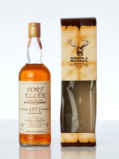 View full screen - View 1 of Lot 7627. Port Ellen Gordon & MacPhail 40.0 abv 1971 (1 BT70).