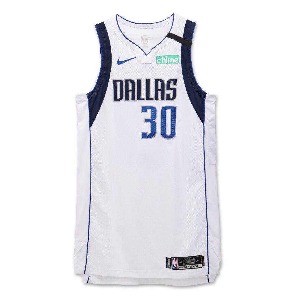 View full screen - View 1 of Lot 126. Seth Curry Dallas Mavericks 2020 NBA Playoffs Western Conference Round 1 Game Worn Association Edition Jersey | Game 1, 2, 6 | Matched to 3 Games.