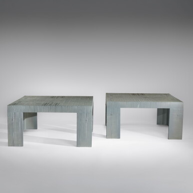 View full screen - View 1 of Lot 39. Pair of "Mekano" Low Tables.