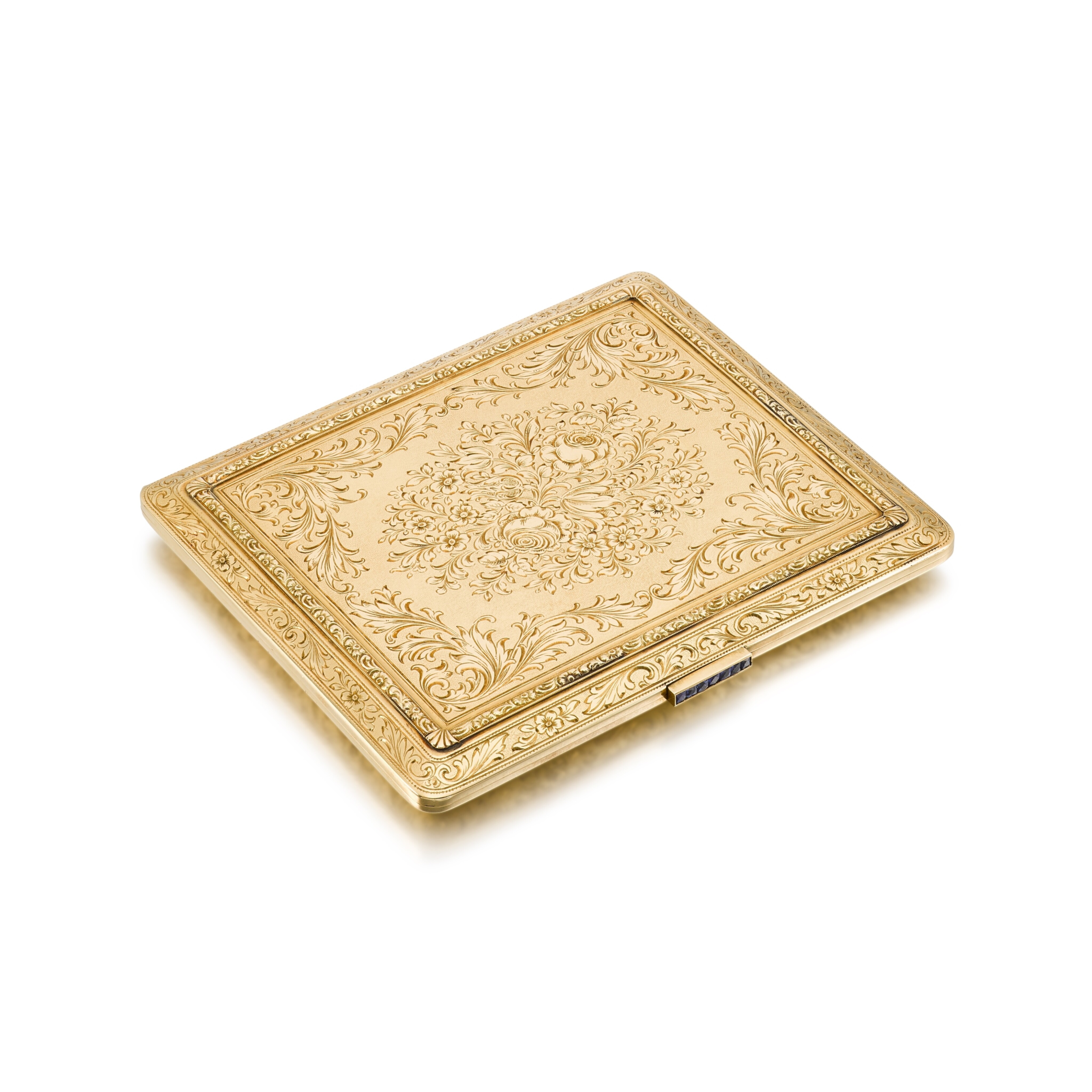 gold plated cigarette case 24K TIN Made in Germany GERMANUS Cigarette Case with Genuine