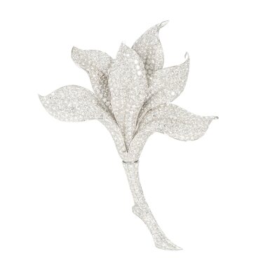 View full screen - View 1 of Lot 549. Diamond brooch.