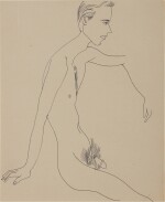 Seated Male Nude