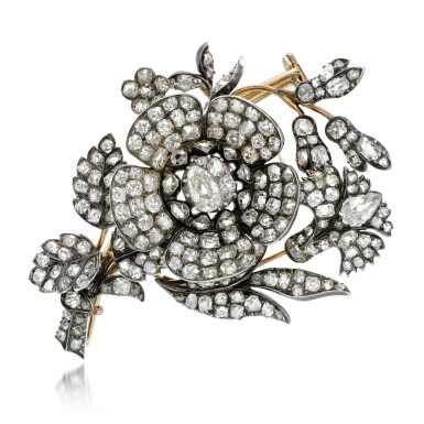 View full screen - View 1 of Lot 103. Diamond brooch, mid 19th century.