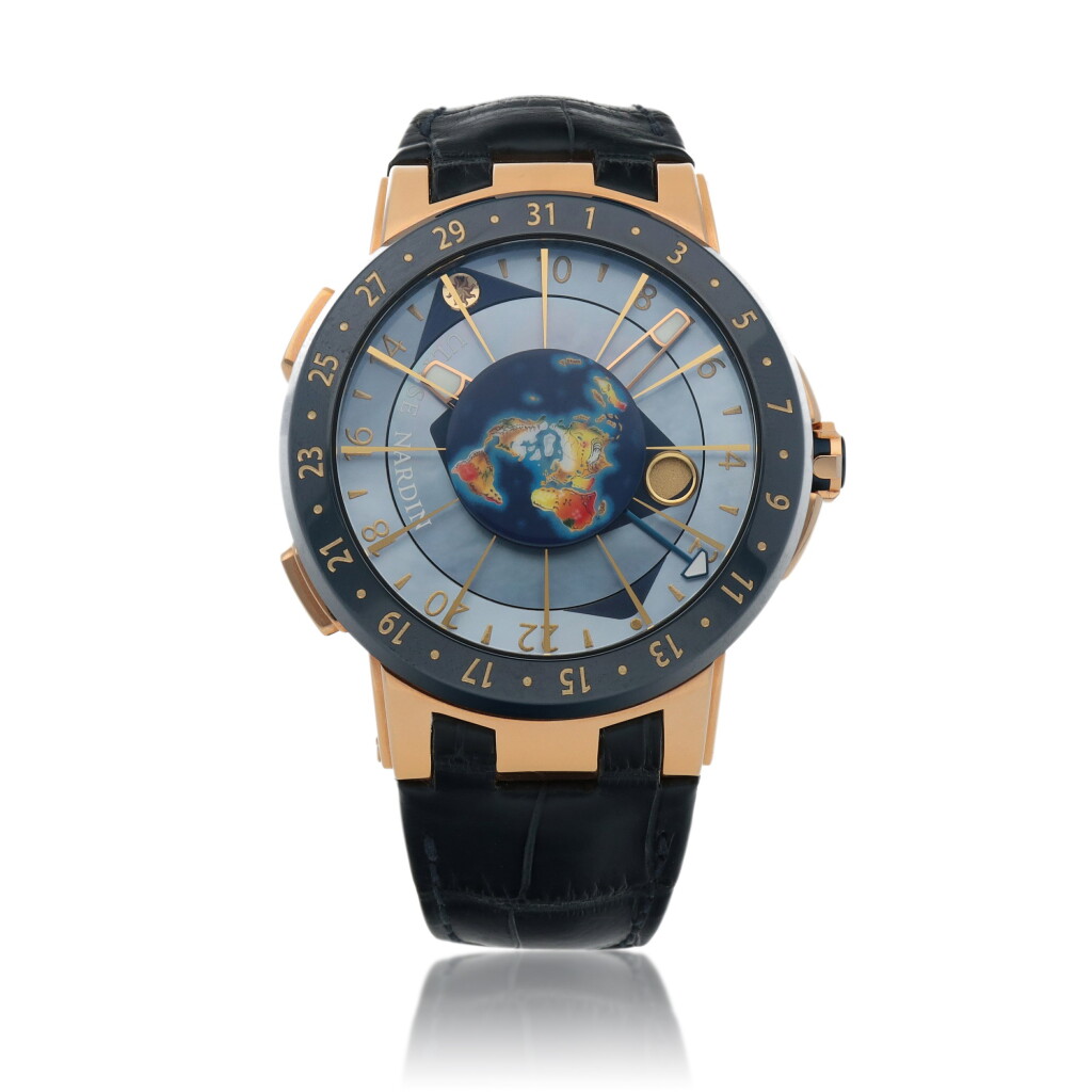 View full screen - View 1 of Lot 539. Moonstruck, Ref. 1062-113 Limited edition pink gold celestial wristwatch with date, moon phases and mother-of-pearl dial Circa 2013 | 雅典 1062-113型號「Moonstruck」限量版粉紅金天文腕錶備日期及月相顯示,配珍珠母錶盤,年份約2013.