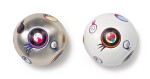 TAKASHI MURAKAMI | EYEBALL (WALL) - PLATINUM; AND EYEBALL (WALL) - WHITE (2 WORKS)
