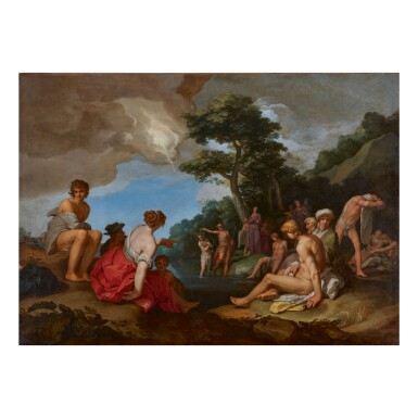 View full screen - View 1 of Lot 143. ABRAHAM BLOEMAERT | BAPTISM OF CHRIST.