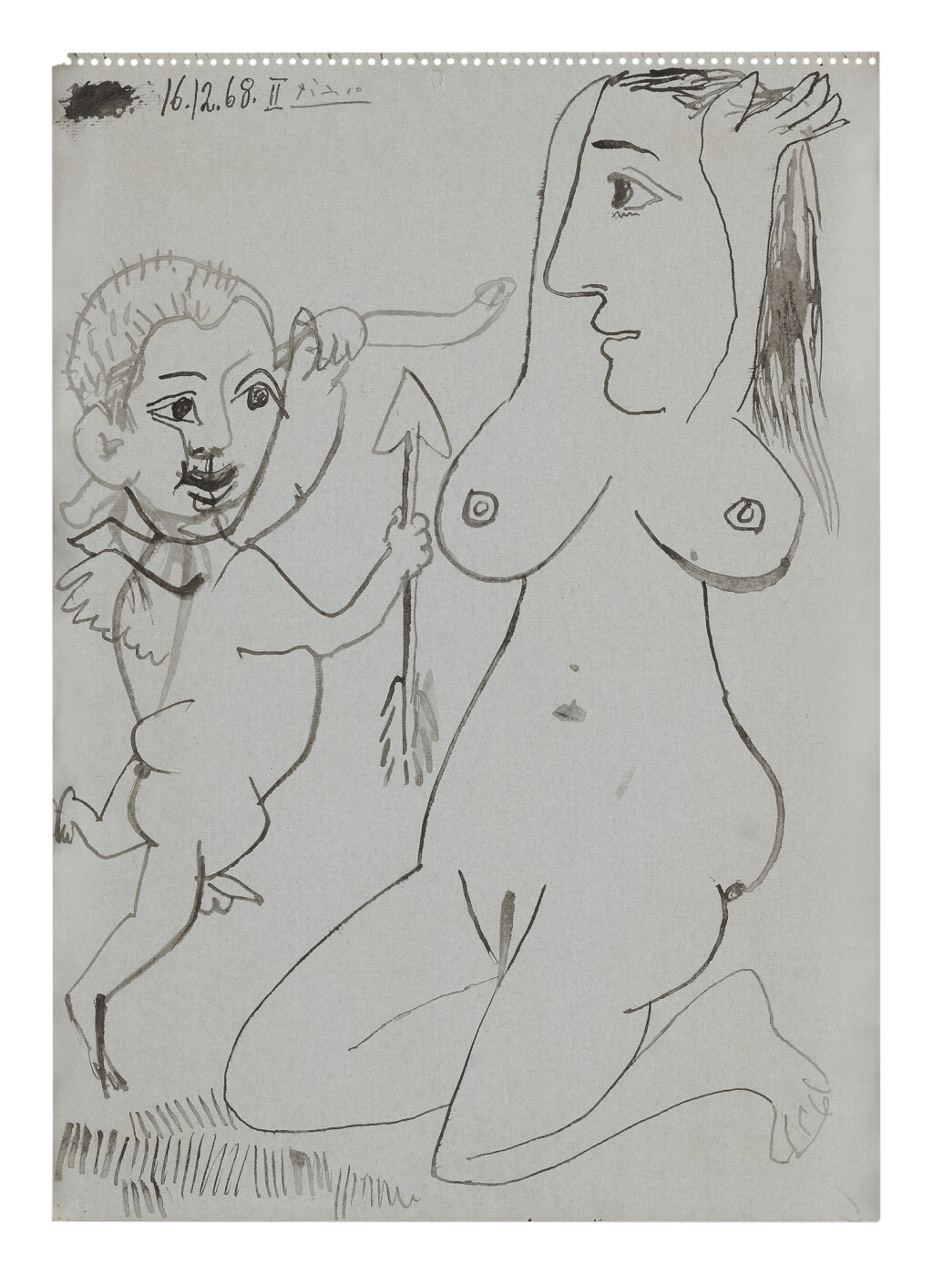 View full screen - View 1 of Lot 65. PABLO PICASSO | NU AGENOUILLÉ ET AMOUR.