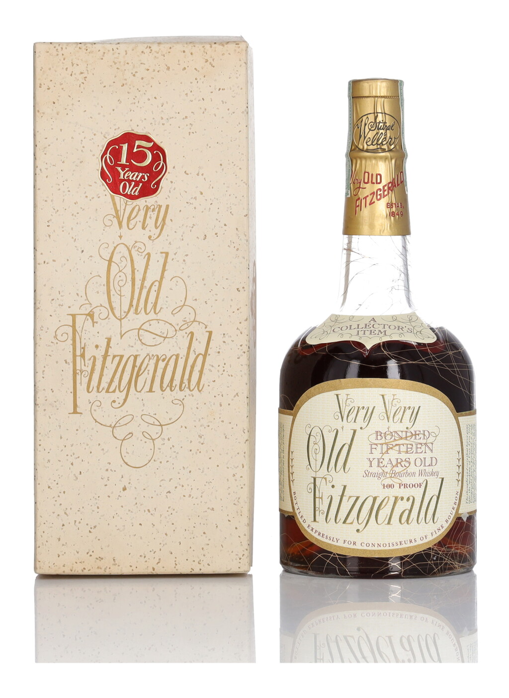 View full screen - View 1 of Lot 246. Very Very Old Fitzgerald 15 Year Old 100 Proof 1956 (1 Bottle 4/5 Quart).