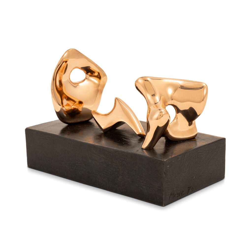 View full screen - View 1 of Lot 572. Three Piece Reclining Figure, Maquette No. 2: Polished.