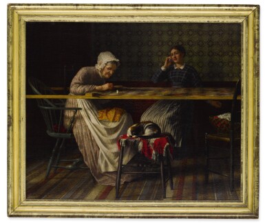 View full screen - View 1 of Lot 1052. ENOCH WOOD PERRY | THE QUILTING PARTY.