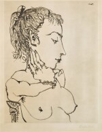 Buste de femme à la queue de cheval: Jacqueline (B. 771; Ba. 927)