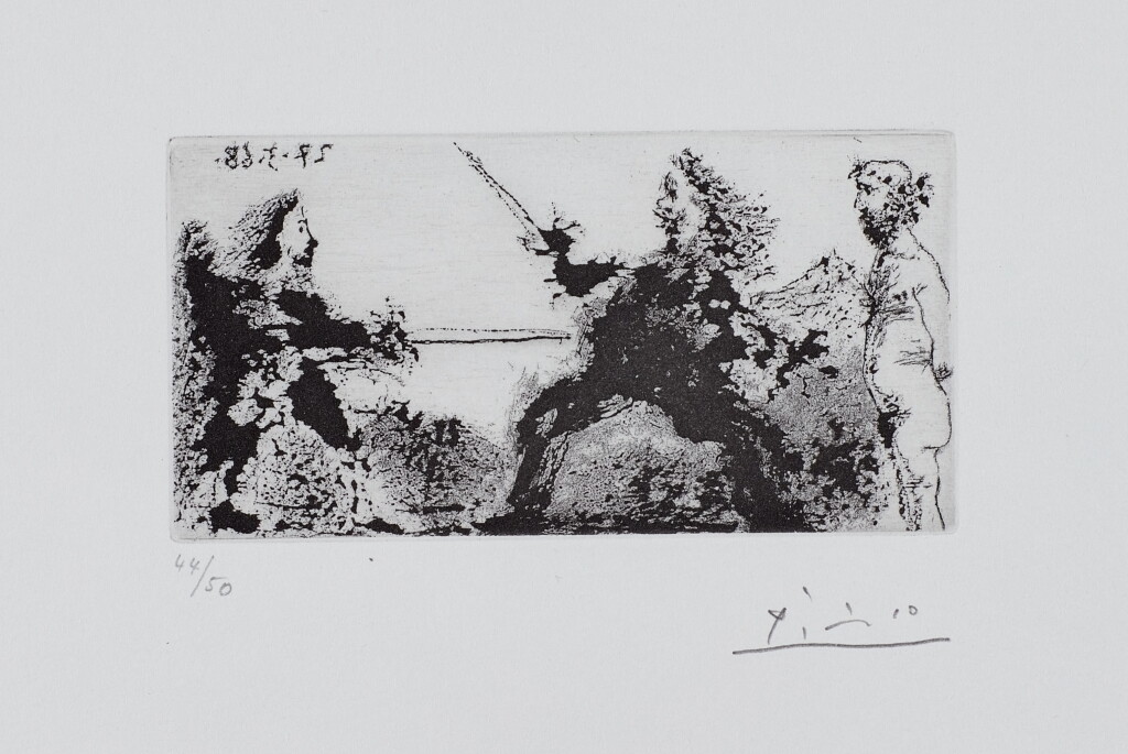 View full screen - View 1 of Lot 158. Duel, avec un spectateur nu, from Séries 347 (B. 1597; Ba. 1613).