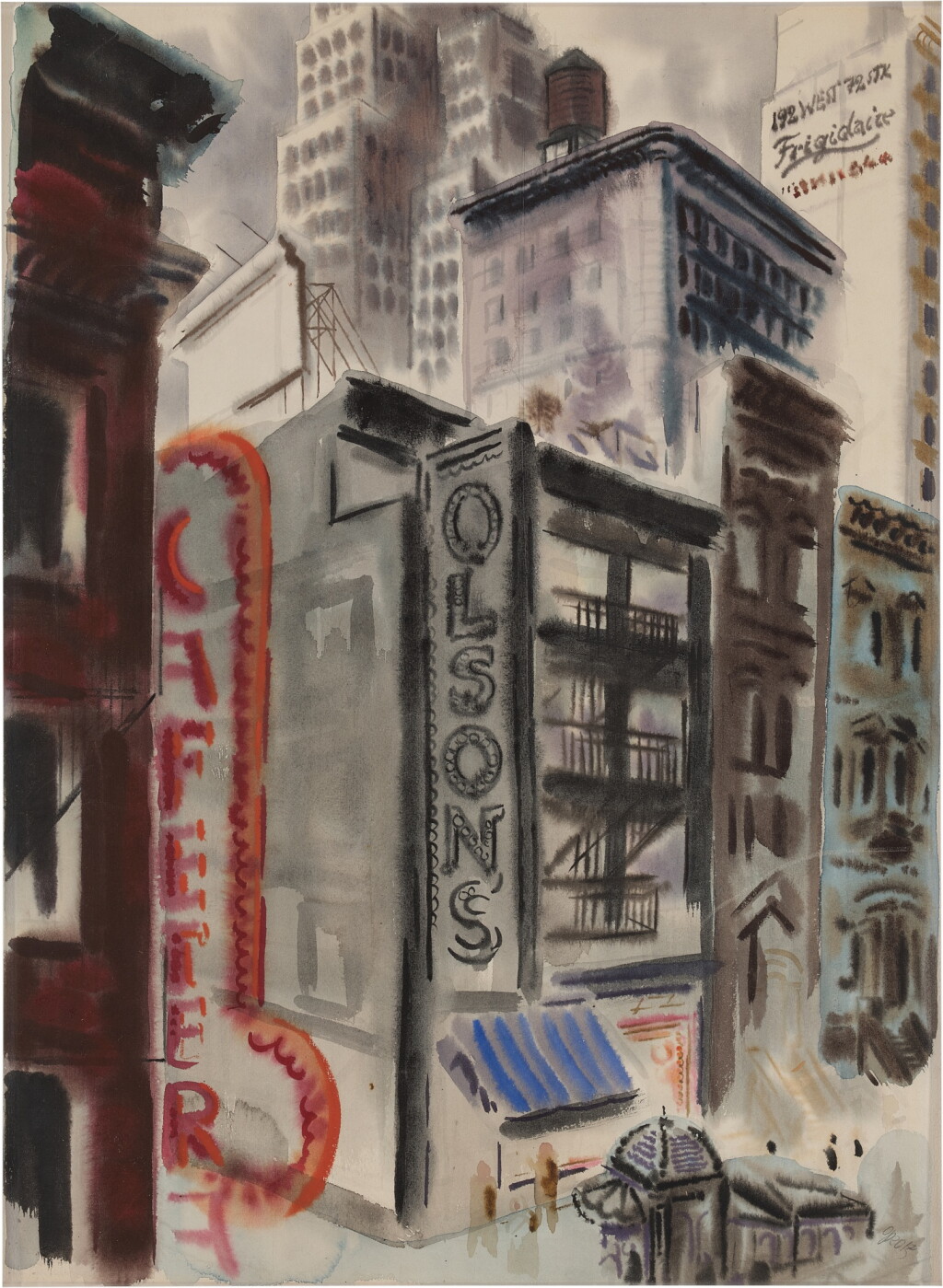 View full screen - View 1 of Lot 493. Downtown Manhattan.