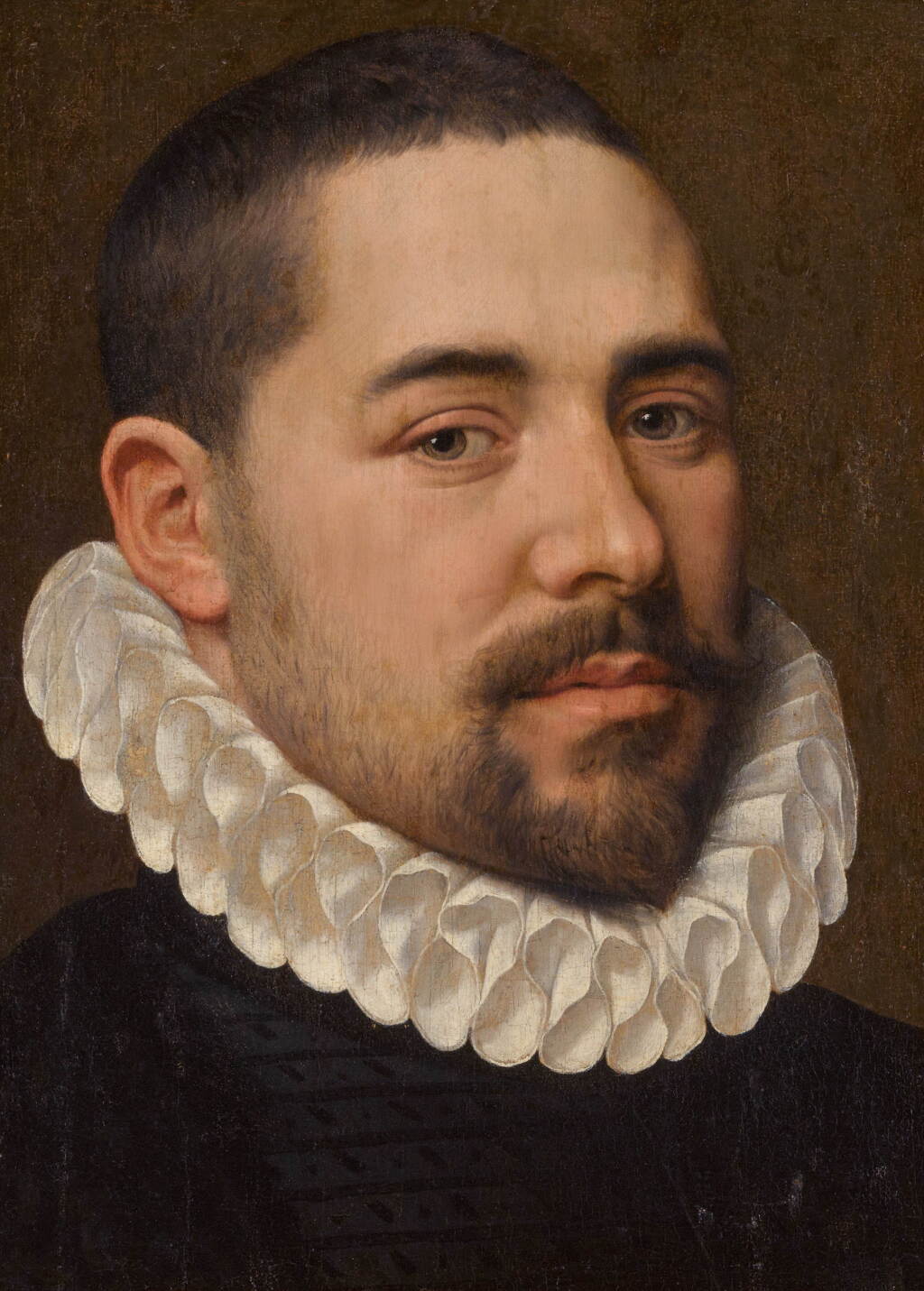 View full screen - View 1 of Lot 615. Portrait of a bearded man, bust-length, wearing a white ruff.