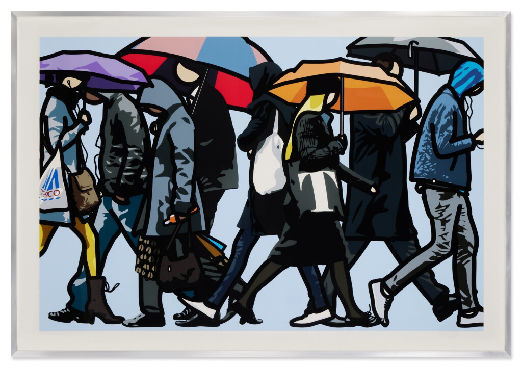 View full screen - View 1 of Lot 42. Walking in the Rain, London.