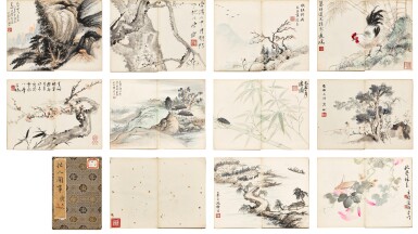 View full screen - View 1 of Lot 9026. 唐雲、高逸鴻、沈子丞等 忙人閒事冊 | Tang Yun, Gao Yihong, Shen Zicheng, etc., Various Subjects.