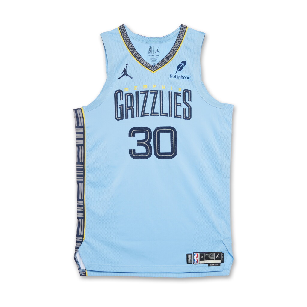 View full screen - View 1 of Lot 119. Jay Huff Memphis Grizzlies 2025 NBA Playoffs Western Conference Round 1 Game Worn Statement Edition Jersey | Game 1.