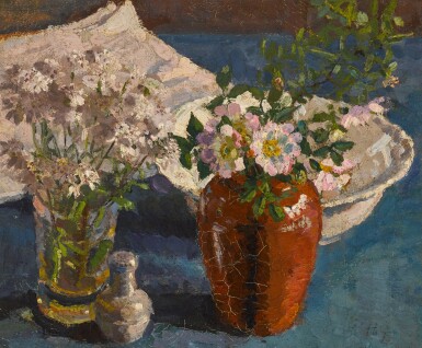 View full screen - View 1 of Lot 354. Still Life: Flowers on a Table.