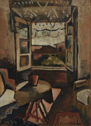 View full screen - View 1 of Lot 27. JOAQUÍN TORRES-GARCÍA | INTERIORE DELLA FINESTRA APERTA.