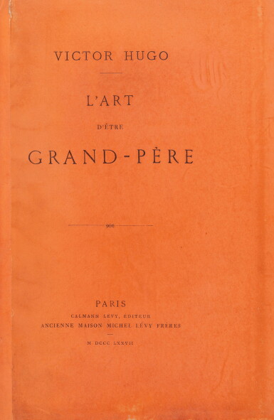 View full screen - View 1 of Lot 49. L'Art d'être grand-père. Paris, 1877. Exemplaire sur Hollande (demi-maroquin noir de Maylander).