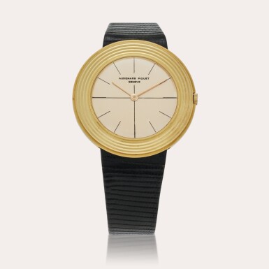 View full screen - View 1 of Lot 625. Reference 5093BA Disco Volante | A yellow gold wristwatch, Circa 1960.