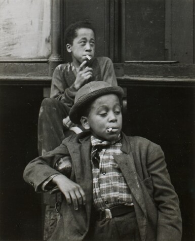View full screen - View 1 of Lot 171. 'N. Y. C.' (Two Boys Smoking).